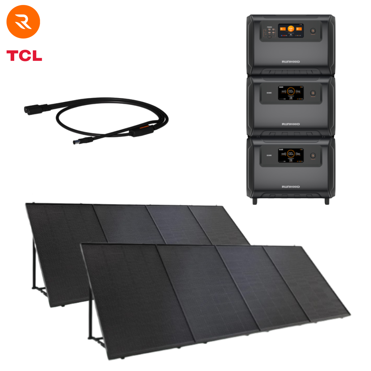 Kit Balcon UltraMax RUNHOOD – F3600 + 2× B3600 + 8× PV200 IP68 + Y Cable