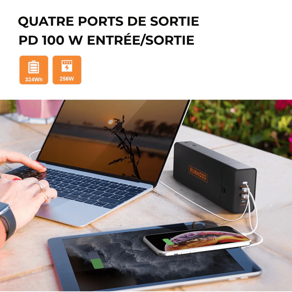 RUNHOOD Barre d’énergie 324 Wh – EB324