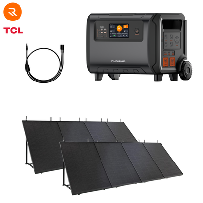 Kit Balcon Solar+ RUNHOOD – F3600 + 8× PV200 + Y Cable